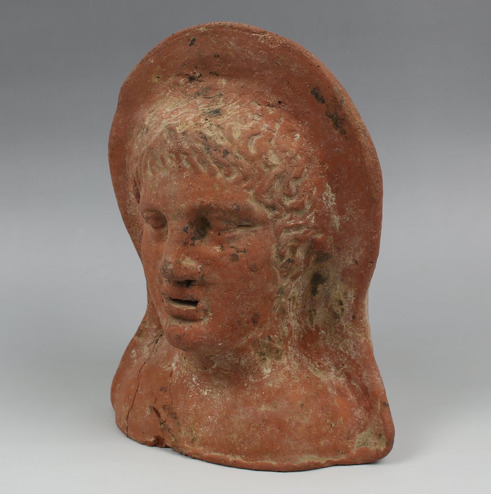 Etruscan 陶器 解剖祭祀模型：带有TL热释光测试的头部 #4.3