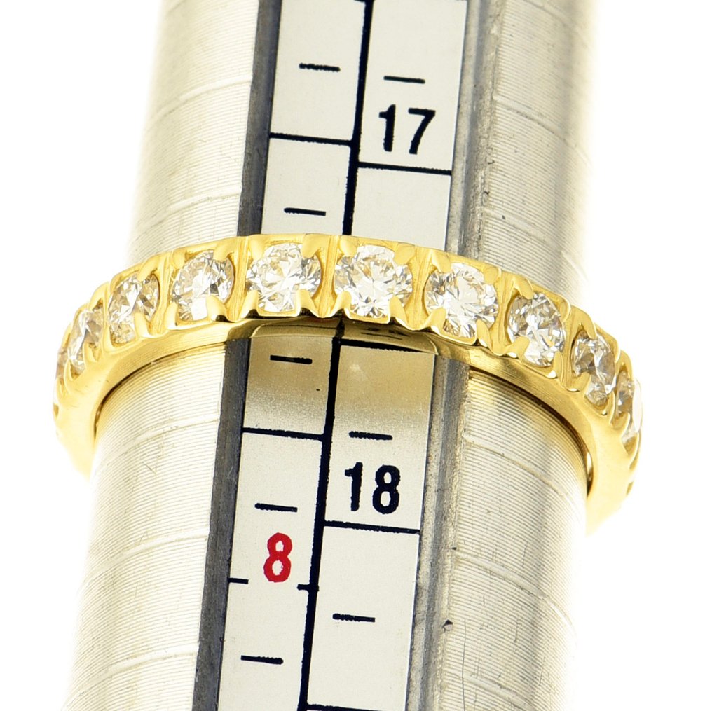 Eeuwigheidsring - 18 karaat Geel goud Diamant (Natuurlijk) #4.3
