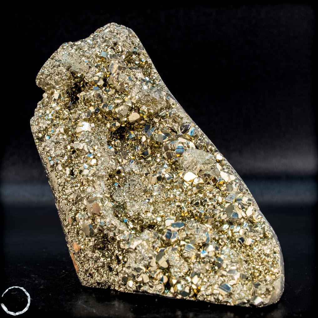 Første kvalitet naturlig gylden pyrit Freeform- 567.81 g #1.0