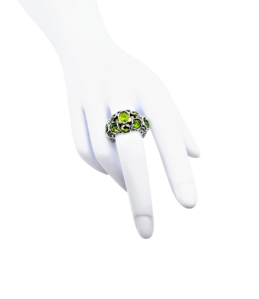 Nincs minimálár - Gyűrű Ezüst Peridot - 8,50 kt. #4.3