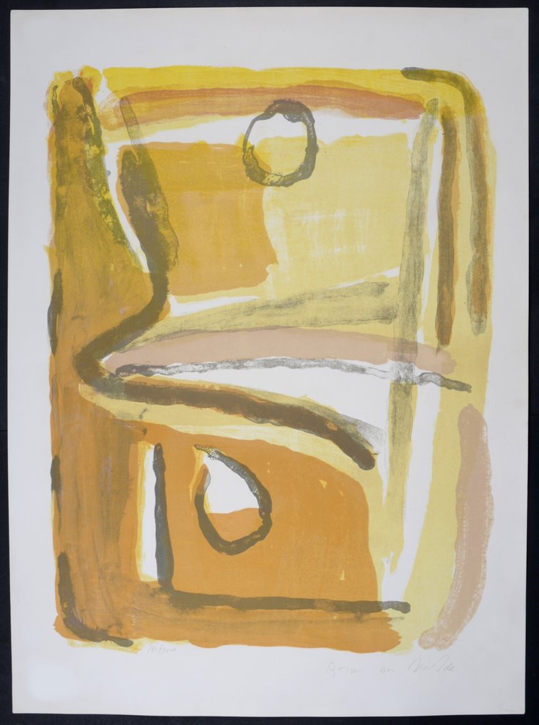 Bram Van Velde (1895-1981) - Parcours Jaune - Hand-signed #1.0