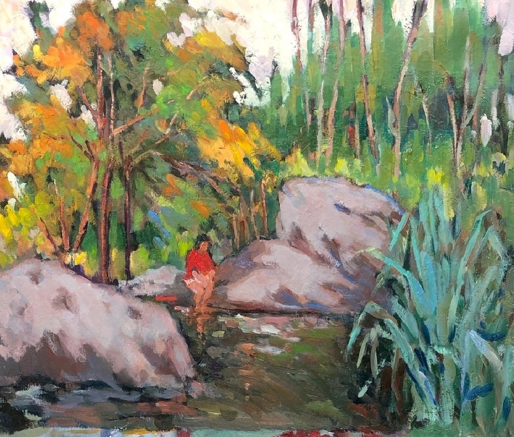 Carme Espel (1926-2012), Attributed to - Dip in the Pool #1.0