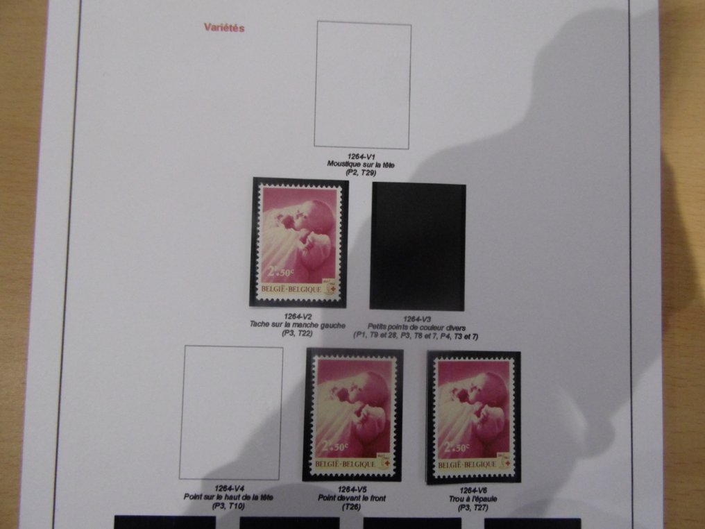比利时 1963 - 专业收藏品,展览板上的编号、FDC(首日封)、变体。 - OBP 1262/1268 + 1267A/1267B #2.1