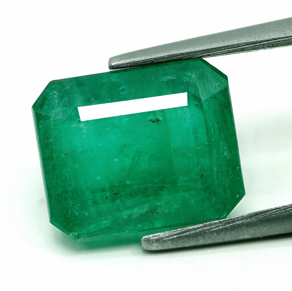 1 pcs  Verde Smarald  - 4.85 ct - Bellerophon Gemlab #2.1
