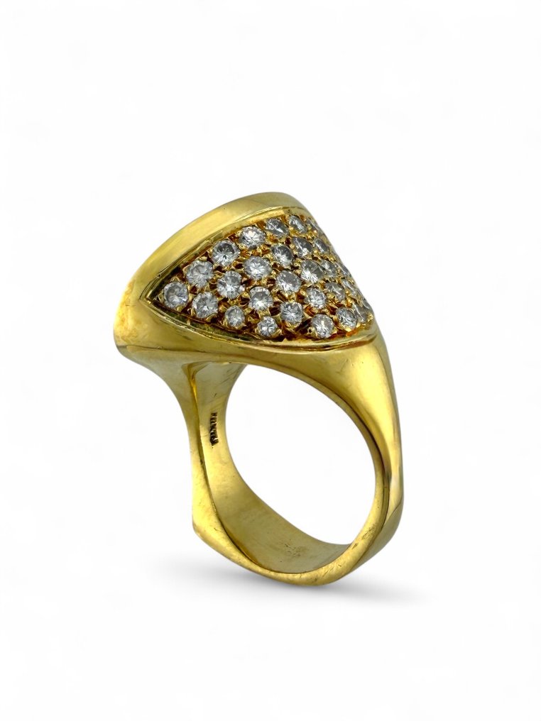 戒指 - 18 克拉 黃金, 18K黄金双面戒指和2.0克拉钻戒 - 2.00ct. tw. 鉆石 (天然) #3.2