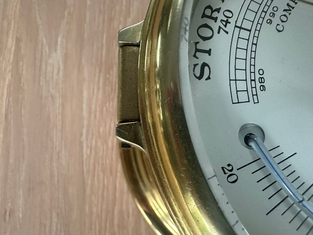 Schatz Marine barometer - παλιό, σχεδόν άθικτο - μπρούντζος και γυαλί #4.3