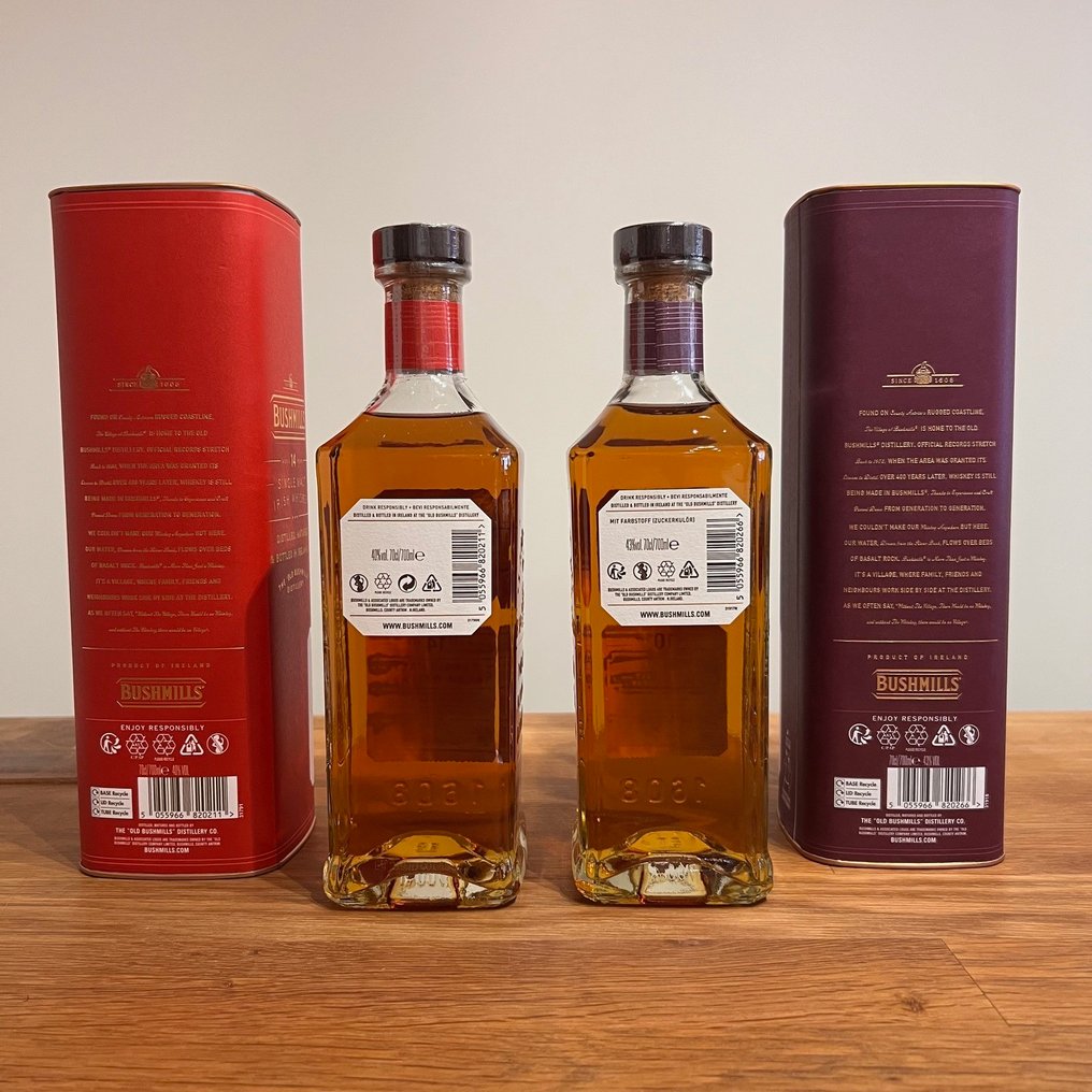 Bushmills - 14yo Malaga Casks & 10yo Vino Dulce Reserve - 700ml - 2 bottles #4.3
