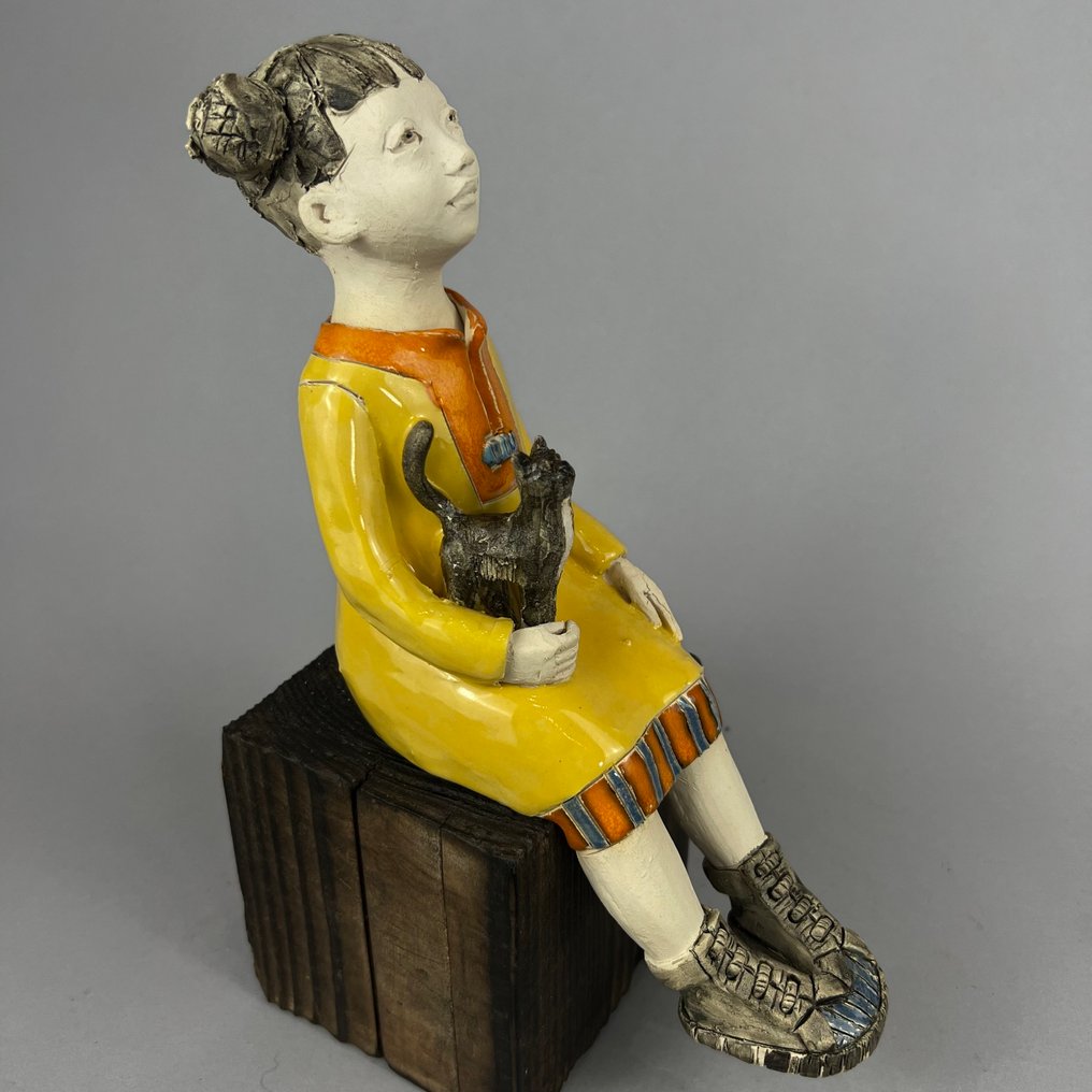 Ida - The girl with cat- hand made #4.3