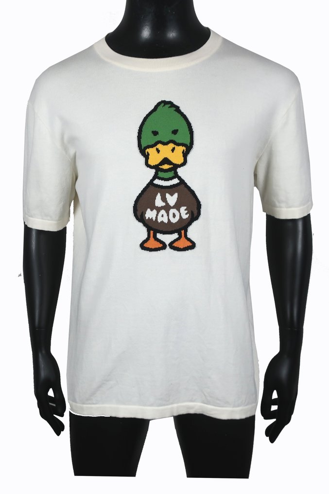 Louis Vuitton X Nigo Intarsia Jaquard Duck Short-sleeved Crewneck - T-shirt #1.0