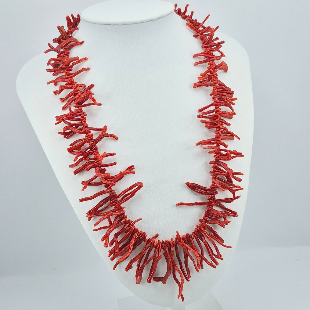 Corail rouge - Argent, Plaqué or - Collier - CORALLO MEDITERRANEO #2.1