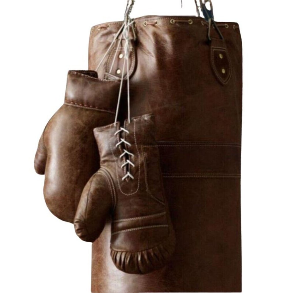 Kampfsport-Echtes Leder Punchingball Boxsack mit Boxhandschuhen Geschenk für ihn, Geschenk für sie - - 2025 - Boxsack #2.1