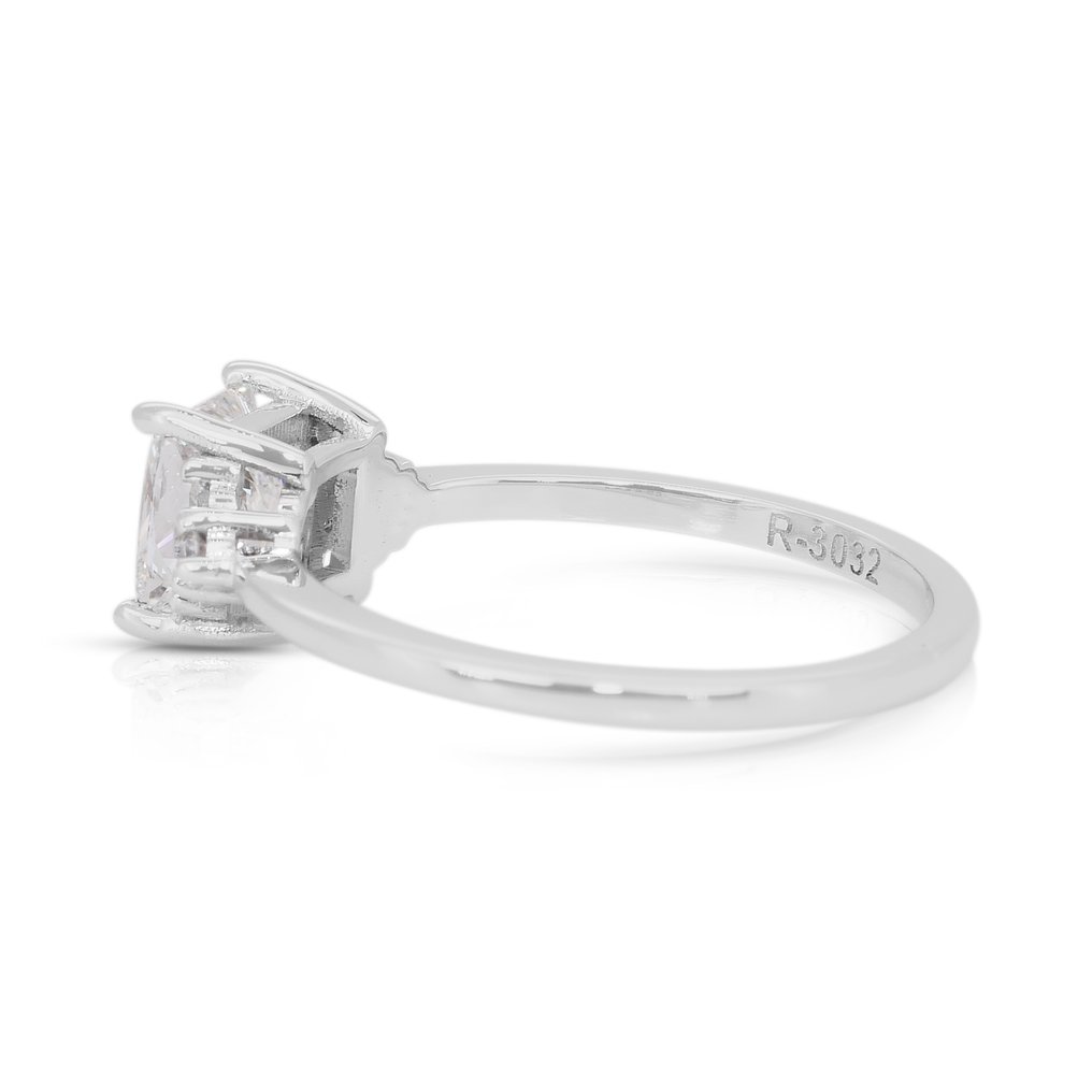 Ring - 14 karaat Witgoud -  1.15ct. tw. Diamant (Natuurlijk) - Diamant #4.3