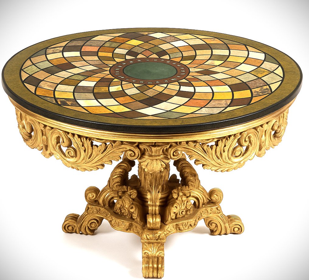 桌 - 大理石 - 大理石钢琴,D. 180 厘米。 #1.0