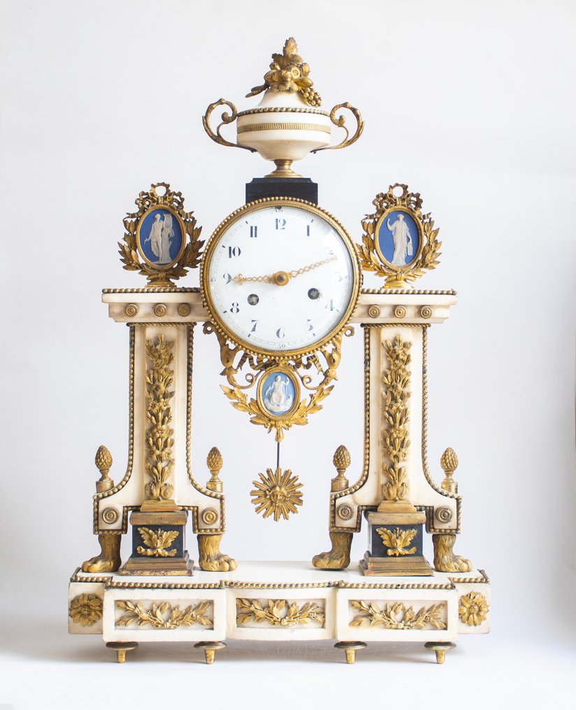 Portico clock Louis XVI - Gilt bronze - 1790 #1.0