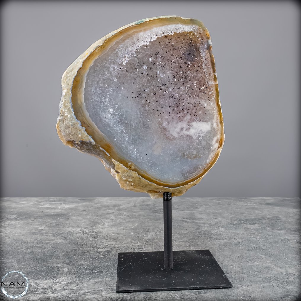 美丽天然的玛瑙与玉髓 在巴西- 784.55 g #1.0