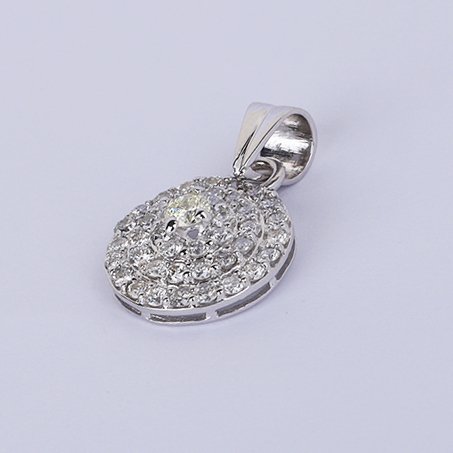 Κρεμαστό κόσμημα - 14 καράτια Λευκός χρυσός -  1.98ct. tw. Διαμάντι (Φυσικό) - Μενταγιόν με διαμάντια #1.0