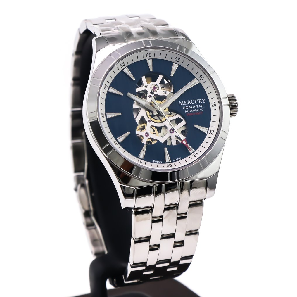 Mercury - Roadstar Skeleton Automatic Swiss Watch - MEA493SK-SS-9 - χωρίς τιμή ασφαλείας - Άνδρες - 2020+ #1.0