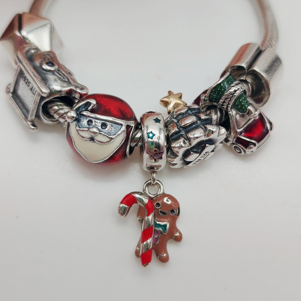 Senza prezzo di riserva - Pandora - Bracciale con charm Argento - Charms di Natale #3.2