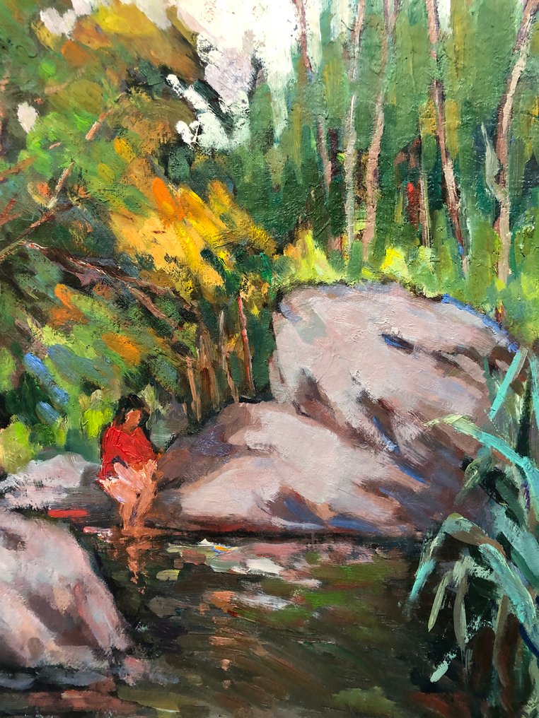 Carme Espel (1926-2012), Attributed to - Dip in the Pool #3.2