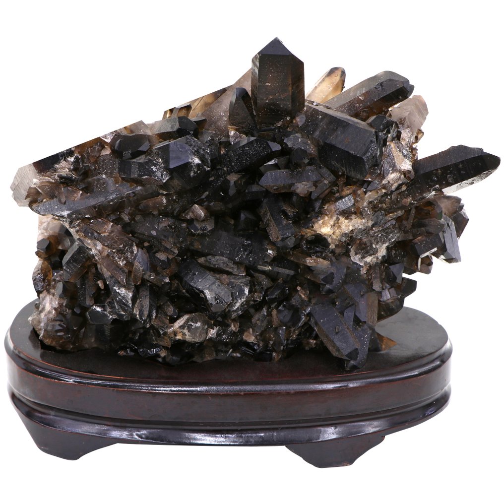 高品质烟色石英 Geode - 30x15x12 厘米- 5.6 kg #1.0