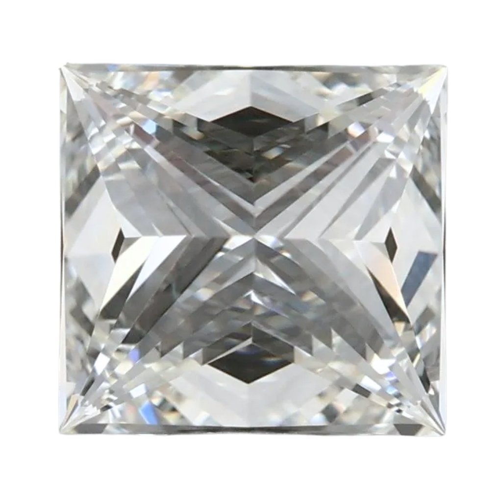 1 pcs 鑽石  (天然)  - 1.00 ct - 方形 - I(極微黃、正面看為白色) - IF - 國際寶石學院（International Gemological Institute (IGI)） - 炫目的钻石 #4.3