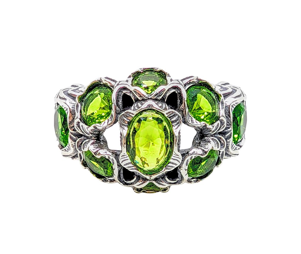 Nincs minimálár - Gyűrű Ezüst Peridot - 8,50 kt. #1.0