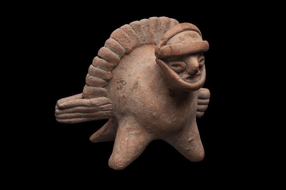 Präkolumbisch - Colima Seltene Keramik-Truthahn-Pfeife Mit spanischer Ausfuhrgenehmigung #1.0