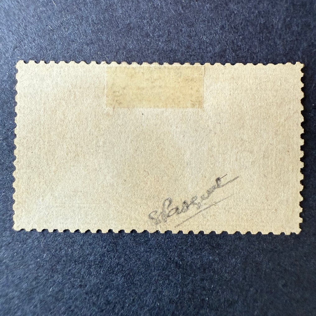 França - Yvert 33 'Napoléon 5fr' com cancela vermelha - B/TB #1.0