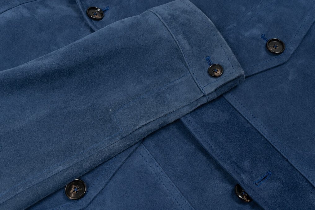 RRP 5200€ ISAIA NAPOLI "Portofino" Royal Blue Jacket Lambskin Leather - 48 IT - Jacket - New with tags #4.3