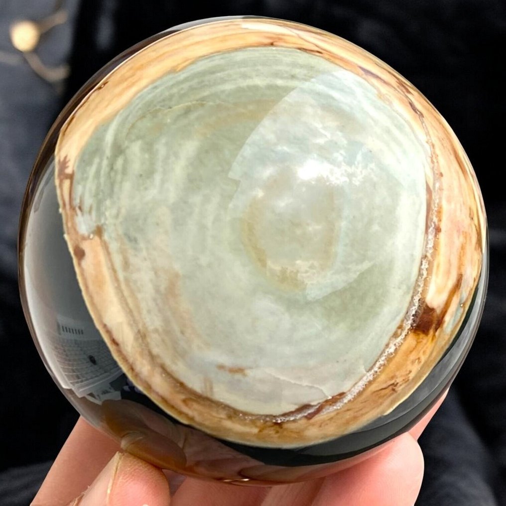 Really Particular Agate Sphere - 'Natural Painting Landscape' - Collectible Agate Sphere - Height: 86 mm - Width: 86 mm- 860 g #1.0