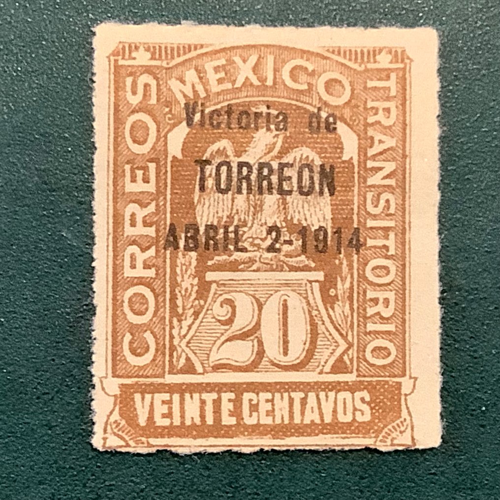 墨西哥 1914 - 在托雷翁的胜利 - 已认可 - Scott 367 #1.0