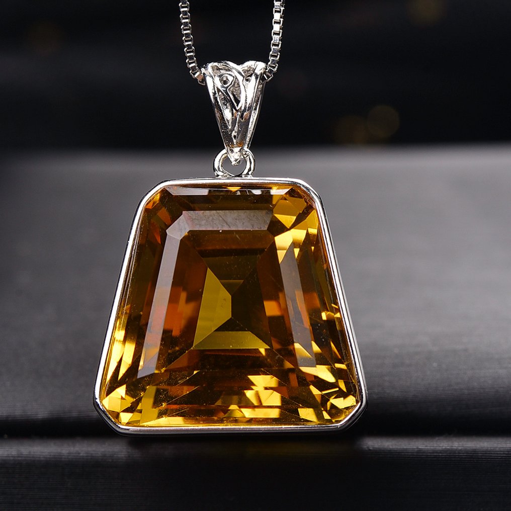 ALGT 认证 - 大型且极为独特的天然黄水晶吊坠 S12-27355-820509405- 11.47 g #4.3