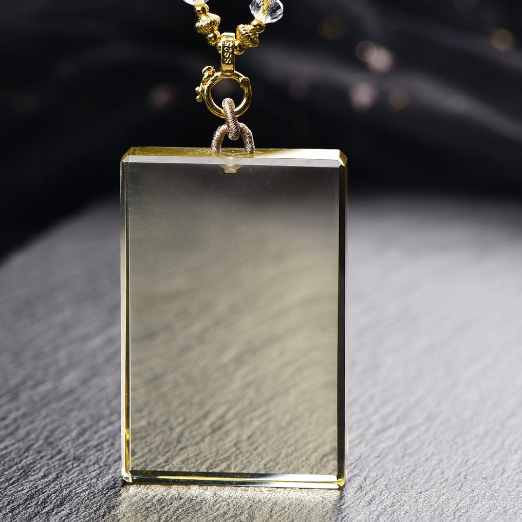 ALGT Certified - Huge and Masterful Natural Citrine Pendant - Unmatched clarity in its most natural form- 100.62 g #1.0