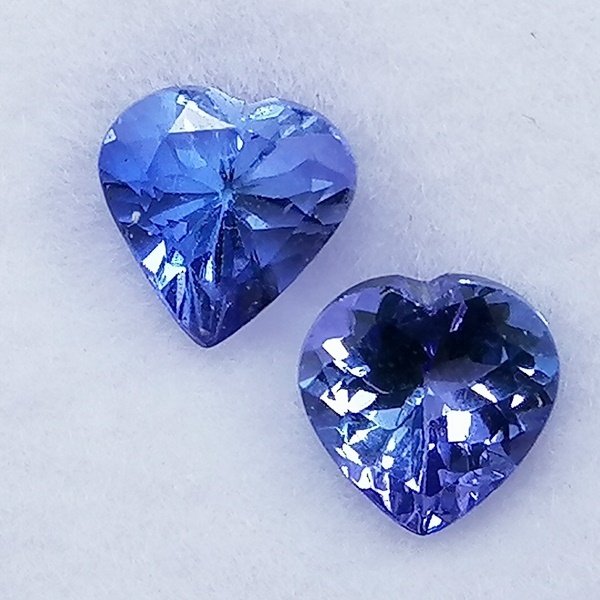 2 pcs Tansanit - 1.58 ct - Instituto Gemólogico Español (IGE) #2.1