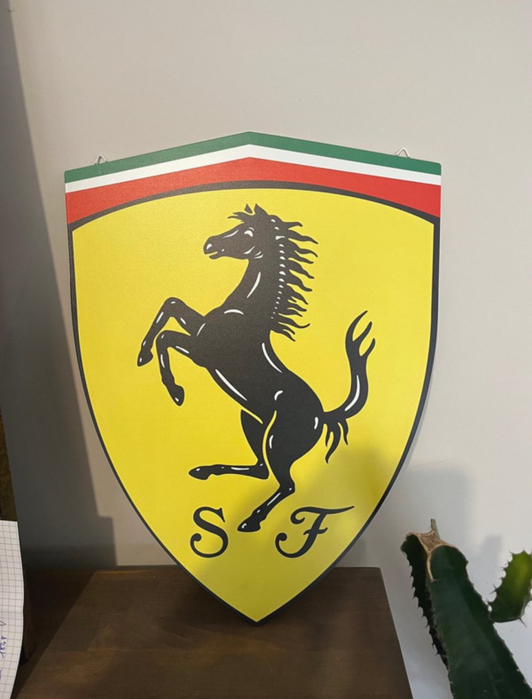 XL稀有法拉利金属标志 – 标志性马匹 40x30厘米 – 收藏家墙面艺术 - Ferrari #4.3