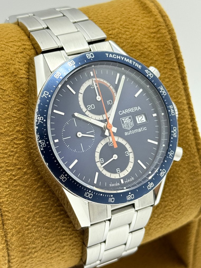 TAG Heuer - Carrera Calibre 16 Chronograph Day - No Reserve Price - CV2015 Blue Dial - Men - 2010-2020 #1.0