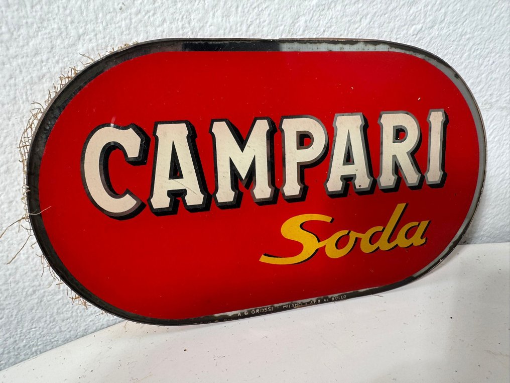 A. G. Grossi - CAMPARI Soda - Sinal - Campari com água com gás - Metal, Esmalte #2.1