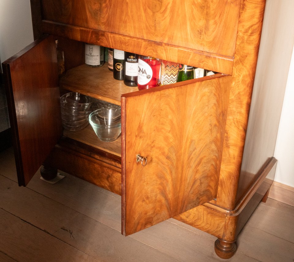 Sekretär - Holz - Sekretärschreibtisch mit Marmortop #3.2