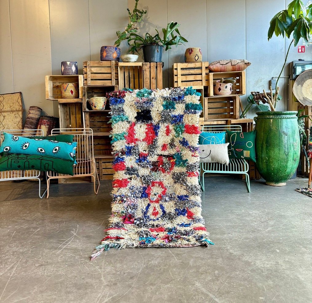 摩洛哥地毯，波希米亚风格装饰，小型复古贝尔贝尔地毯——手工织羊毛——正宗摩洛哥工艺 - 地毯 - 180 cm - 90 cm - 手工编织的羊毛地毯 #1.0