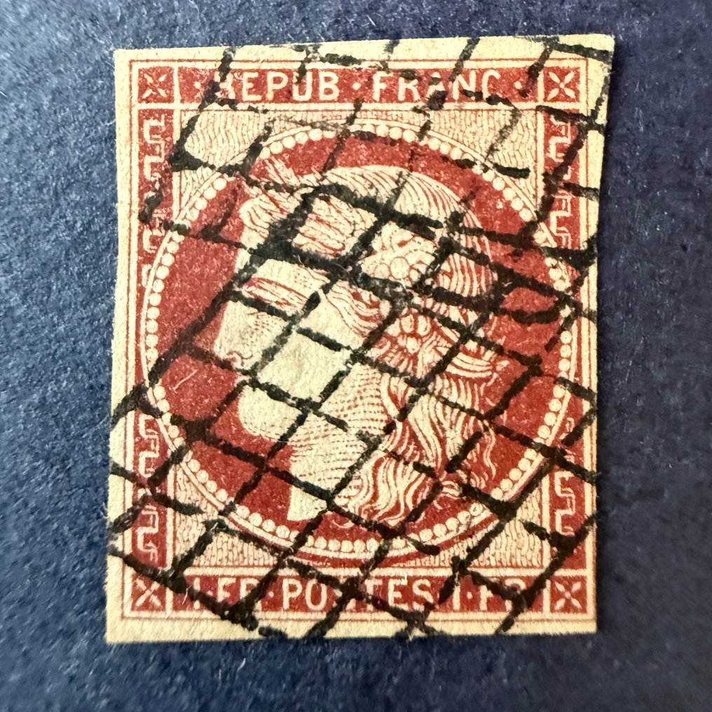 France - Yvert 6 "Ceres 1fr carmine" used - B/TB #1.0