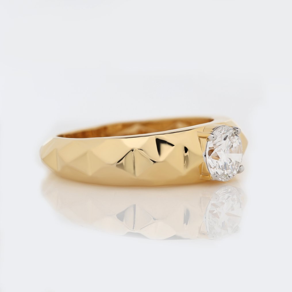 Sormus - 14 kt. Keltakulta - 2.10ct. tw. Timantti (Laboratoriossa kasvatettu) - 2.10Ct timanttisormus #1.0