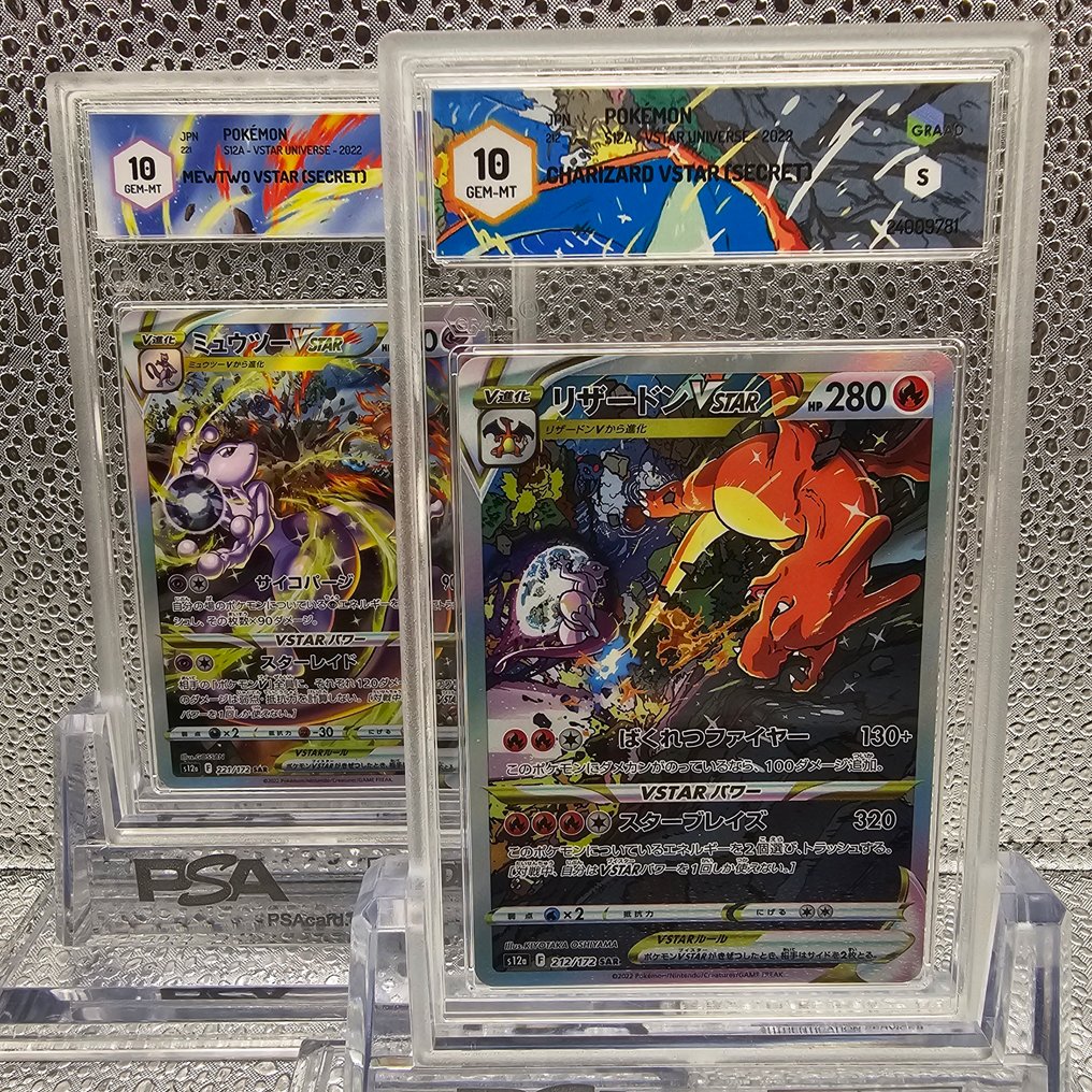 Pokémon - 2 Graded card - SAR Mewtwo & Charizard Vstar (Secret) - Graad 10 #3.2