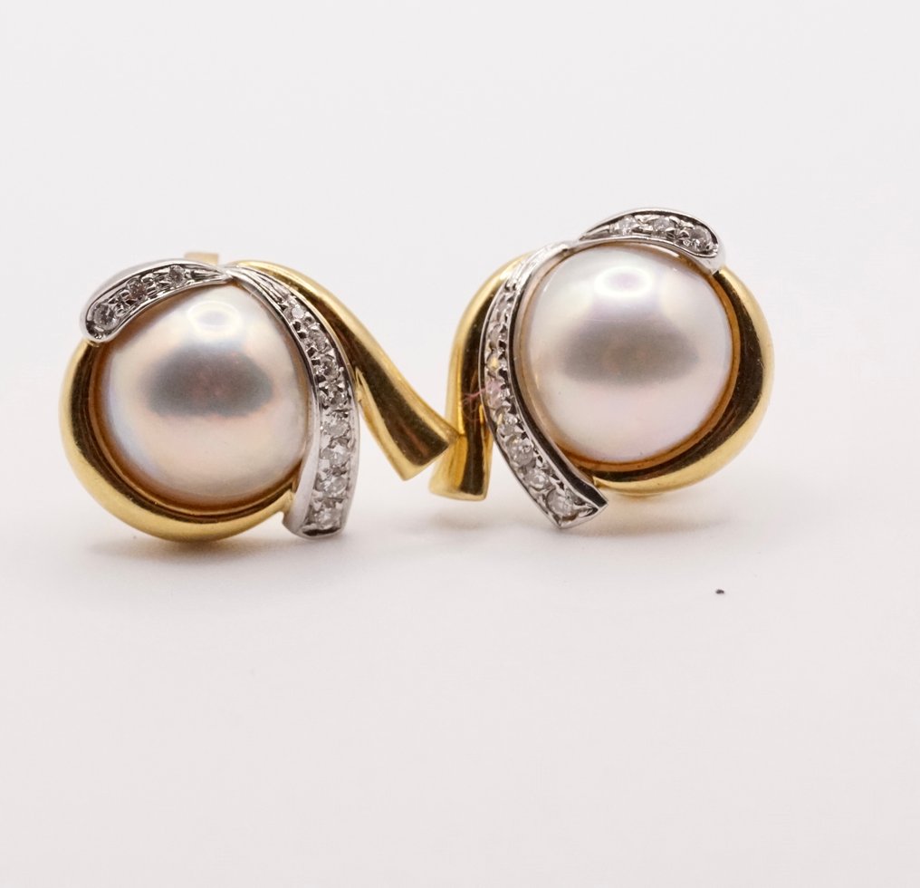 Damiani - Drop fülbevaló - 18 kt. Sárga arany Gyöngy - Gyémánt #3.2