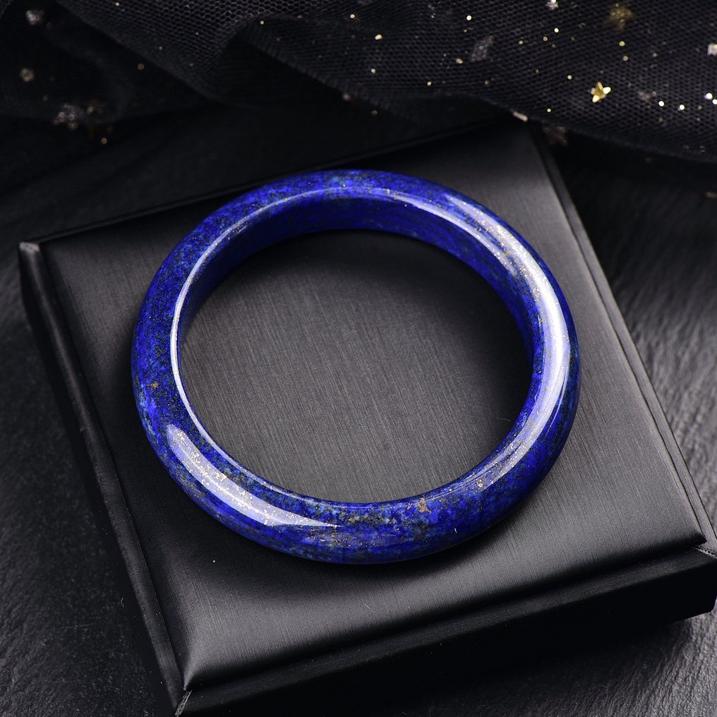 无底价 - 大型独家天然青金石手镯 地质奇观之珠- 55.04 g #3.2