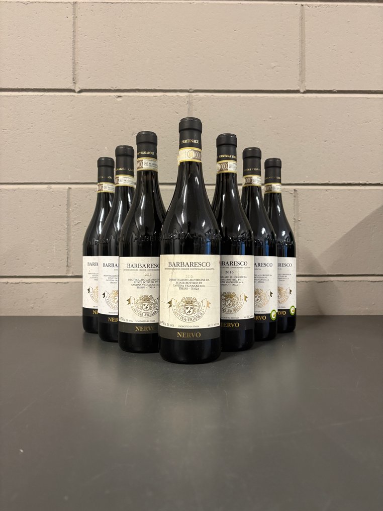 2010, 2011, 2016, 2018 & 2019 x3 Nervo - Μπαρμπαρέσκο - 7 Bottles (0.75L) #1.0
