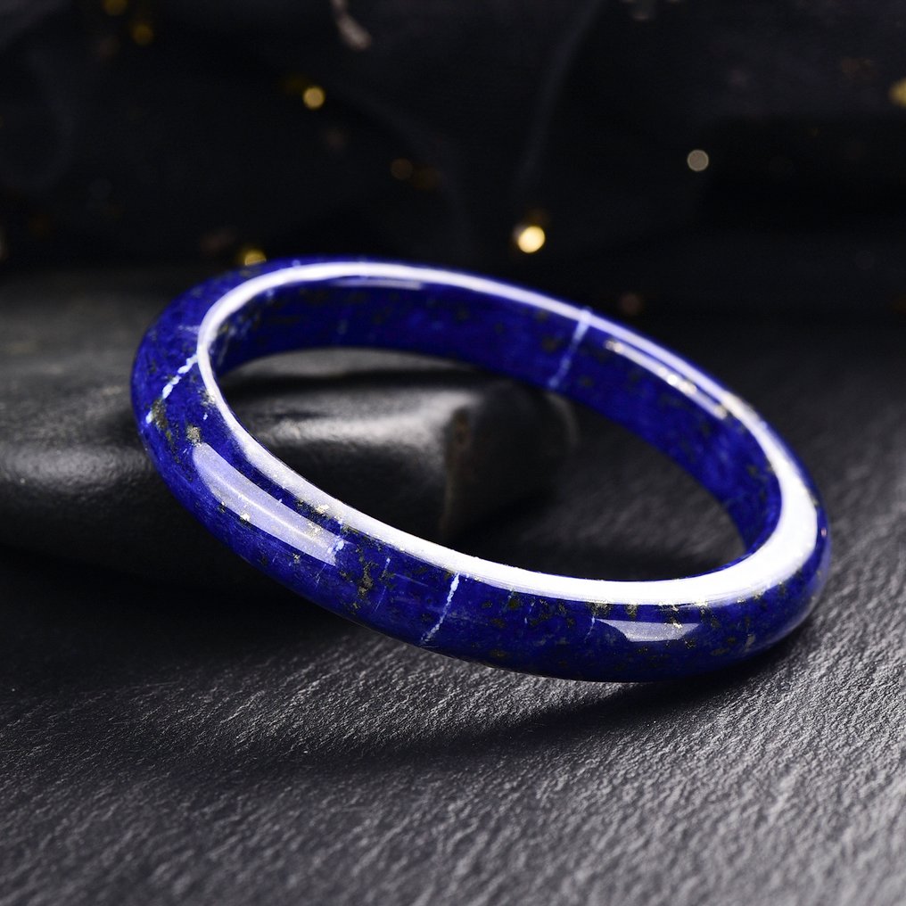 Χωρίς Αποθεματικό - Μεγάνο και Αποκλειστικό Μάτι Λαπίς Λαζούλι φυσικό βραχιόλι. Ένα κόσμημα των γεωλογικών θαυμάτων.- 45.11 g #4.3