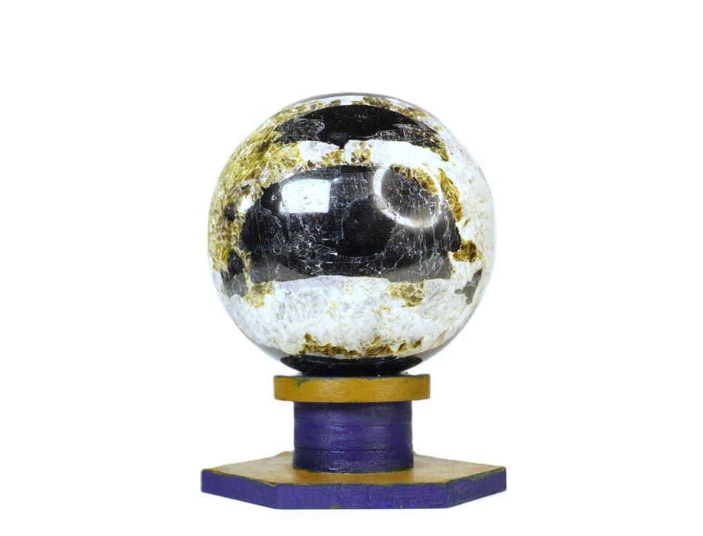 Μαύρος Τουρμαλίνης Πέτρα - Σφαίρα - Ύψος: 14 mm - Πλάτος: 14 mm- 3870 g - (1) #1.0