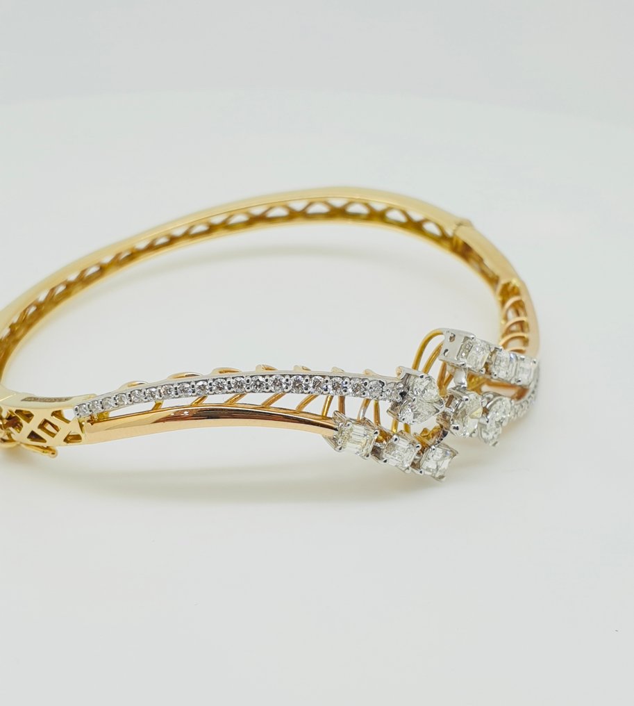 手镯 - 18K包金 黄金 -  1.76ct. tw. 钻石 (天然) - 钻石 #4.3