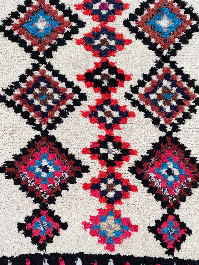 Marokkansk tæppe, Bohemisk dekoration, lille vintage berber-tæppe – håndvævet uld – ægte marokkansk - Tæppe - 180 cm - 90 cm - Håndvævet uldtæppe #2.1