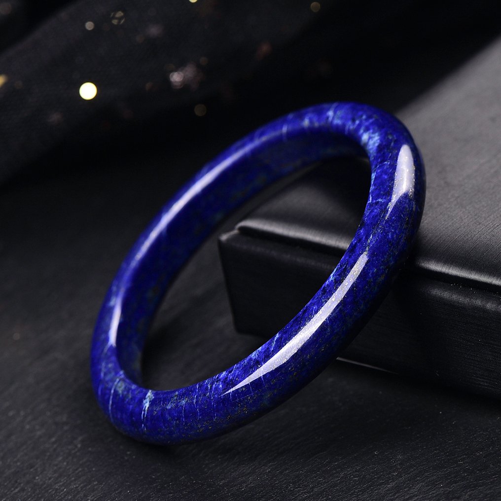 Αποκλειστικό Φαρδύς Βραχιόλι από Φυσικό Λάπις Λαζούλι - Χωρίς Επιφύλαξη Λάμψη της φύσης- 40.86 g - (35) #1.0